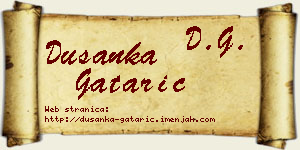 Dušanka Gatarić vizit kartica